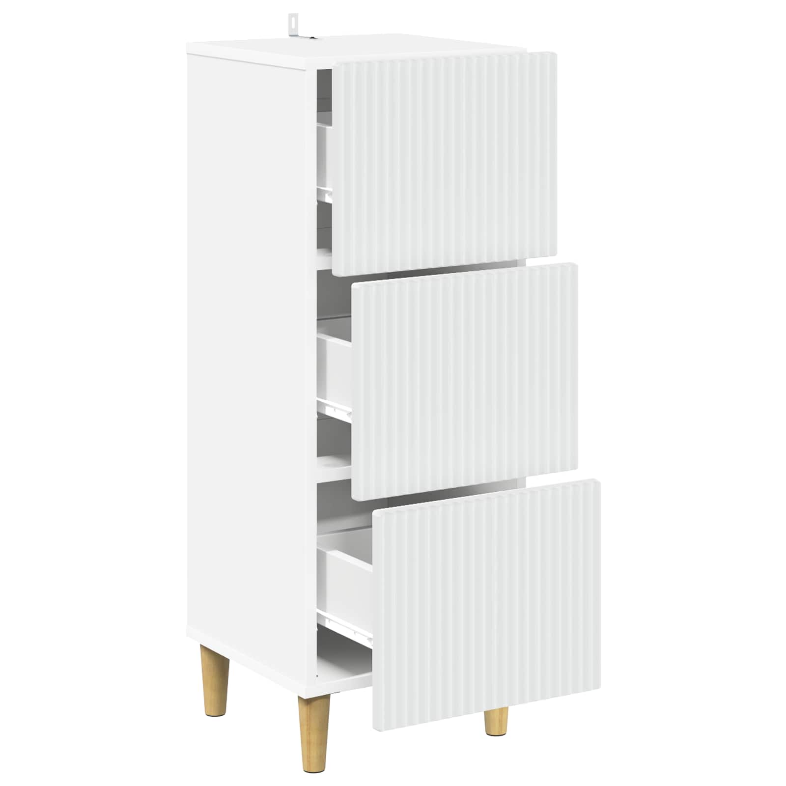 Ladenkast Wit 33 x 34,5 x 90 cm Bewerkt hout