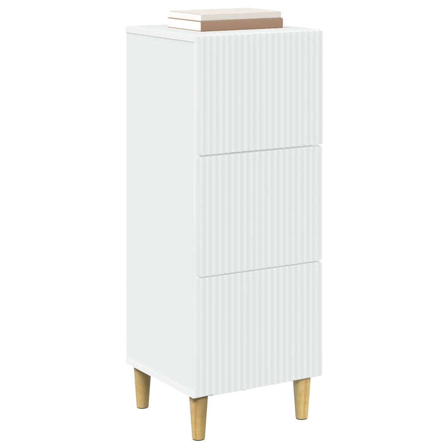 Ladenkast Wit 33 x 34,5 x 90 cm Bewerkt hout