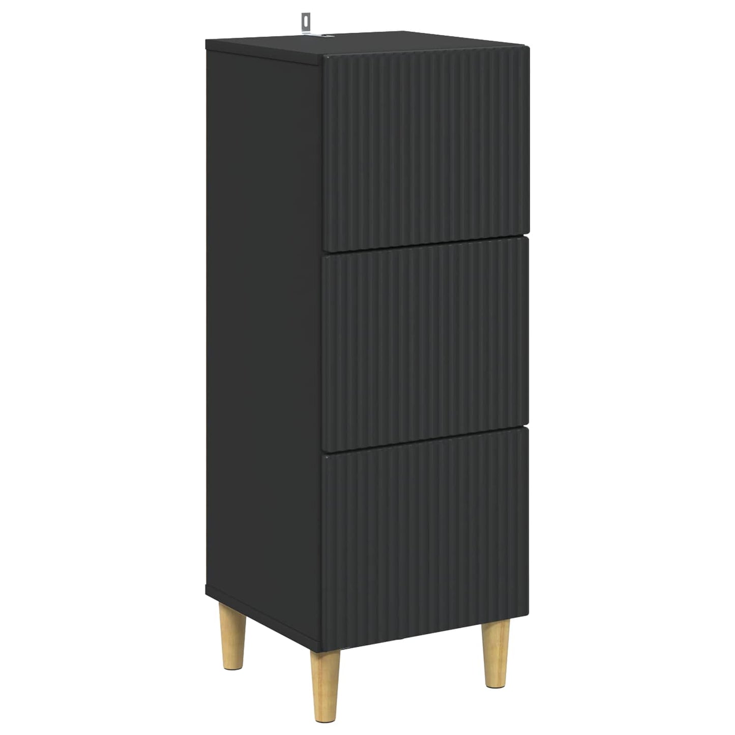 Ladenkast Zwart 33 x 34,5 x 90 cm Bewerkt hout
