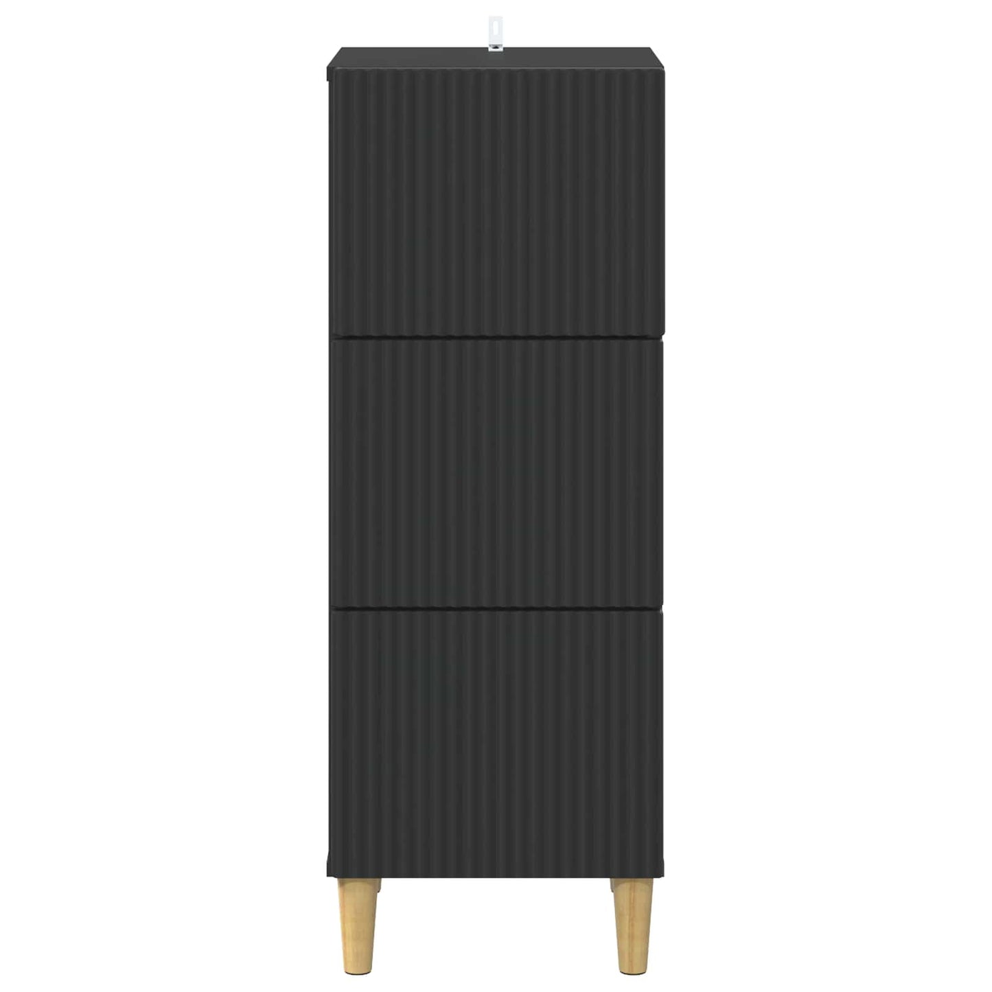 Ladenkast Zwart 33 x 34,5 x 90 cm Bewerkt hout