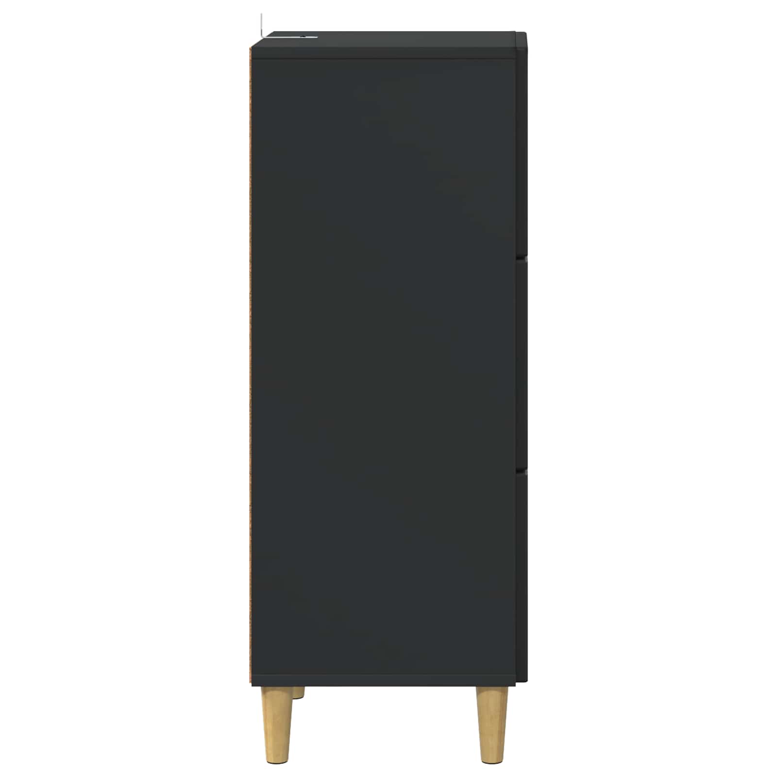 Ladenkast Zwart 33 x 34,5 x 90 cm Bewerkt hout