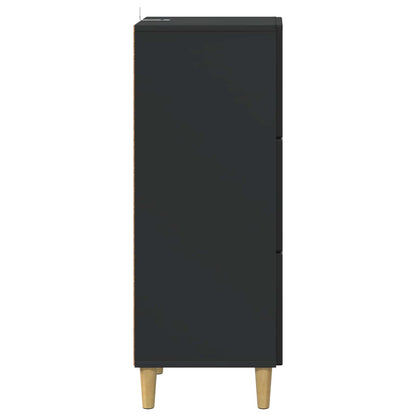 Ladenkast Zwart 33 x 34,5 x 90 cm Bewerkt hout