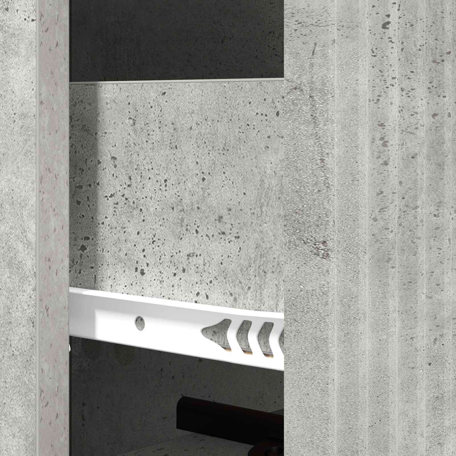 Ladenkast Betongrijs 33 x 34,5 x 90 cm Bewerkt hout