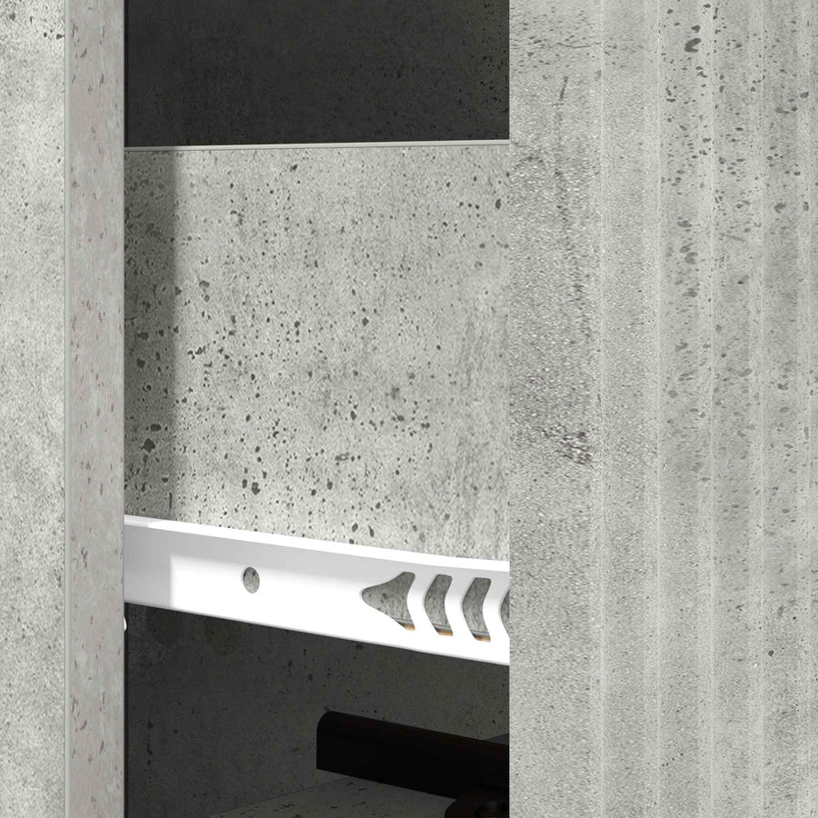 Ladenkast Betongrijs 33 x 34,5 x 90 cm Bewerkt hout