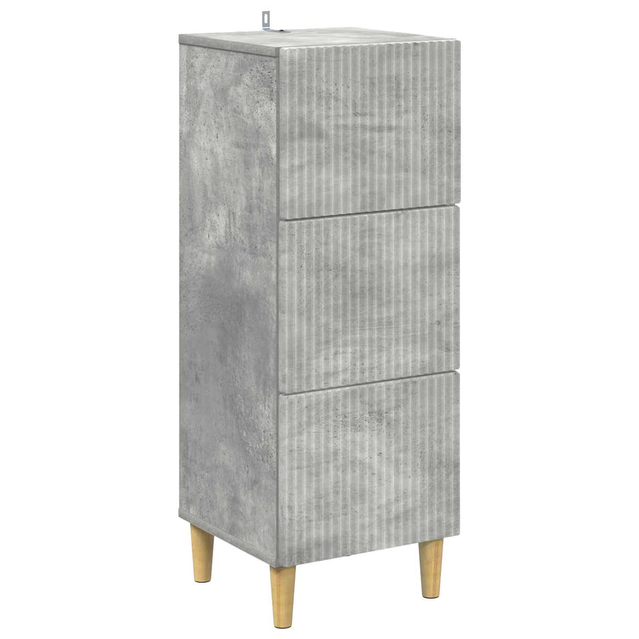 Ladenkast Betongrijs 33 x 34,5 x 90 cm Bewerkt hout