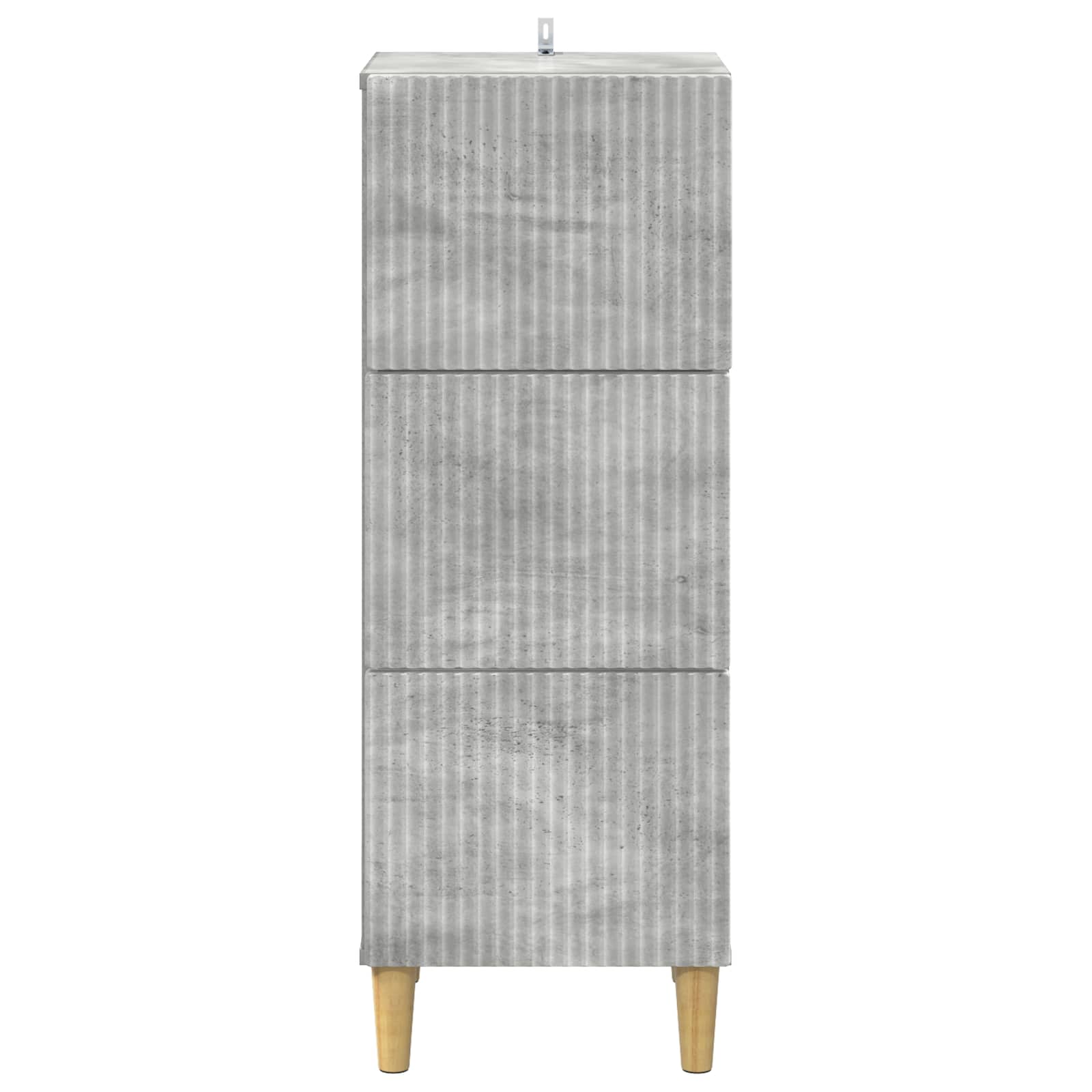 Ladenkast Betongrijs 33 x 34,5 x 90 cm Bewerkt hout