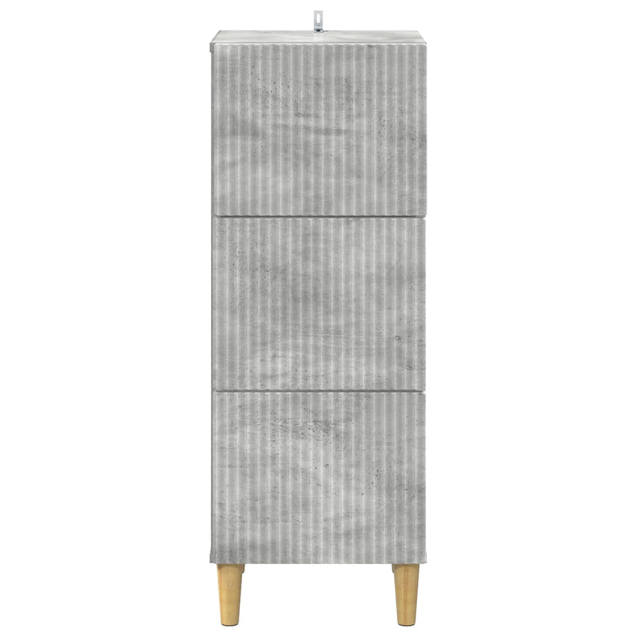 Ladenkast Betongrijs 33 x 34,5 x 90 cm Bewerkt hout