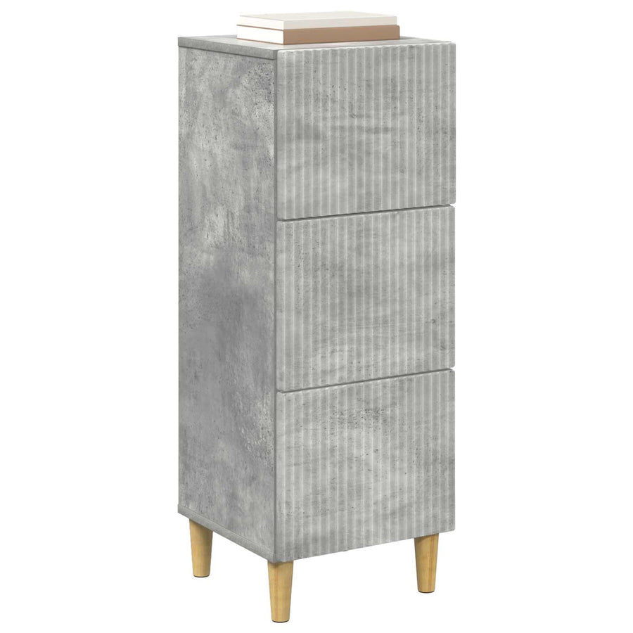 Ladenkast Betongrijs 33 x 34,5 x 90 cm Bewerkt hout
