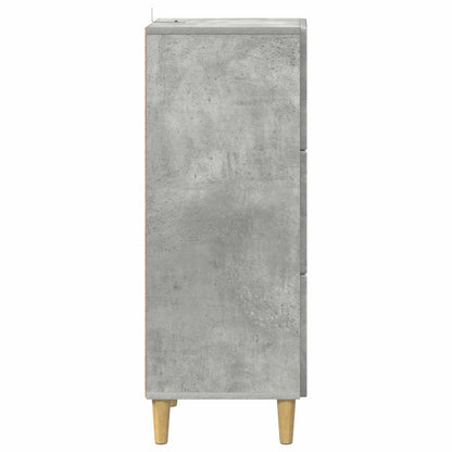 Ladenkast Betongrijs 33 x 34,5 x 90 cm Bewerkt hout