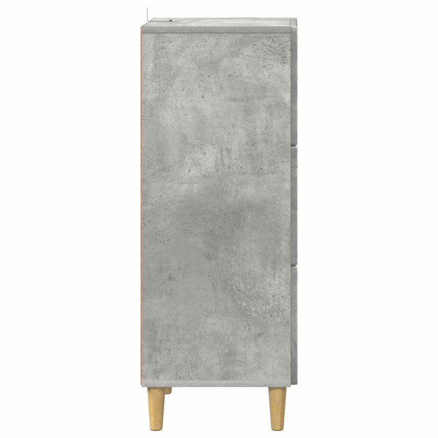 Ladenkast Betongrijs 33 x 34,5 x 90 cm Bewerkt hout