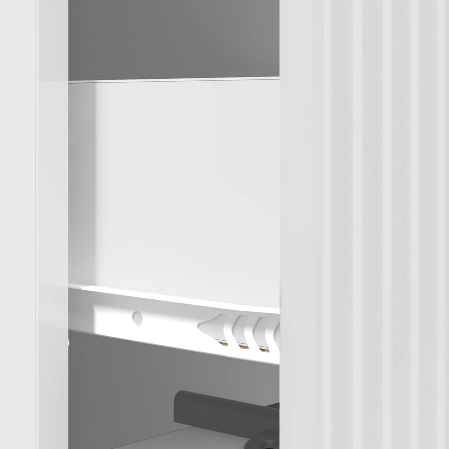 Ladenkast Hoogglans Wit 33 x 34,5 x 90 cm Bewerkt hout