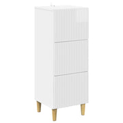 Ladekast 33x34,5x90 cm hoogglans wit bewerkt hout