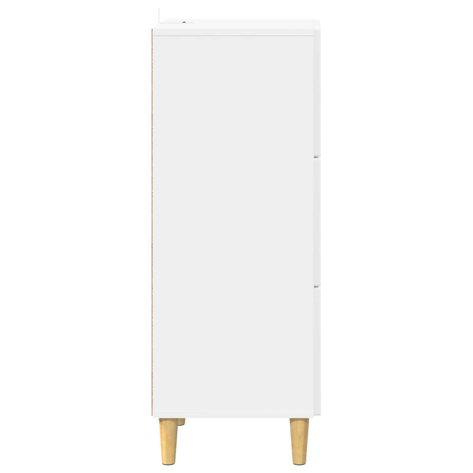 Ladenkast Hoogglans Wit 33 x 34,5 x 90 cm Bewerkt hout