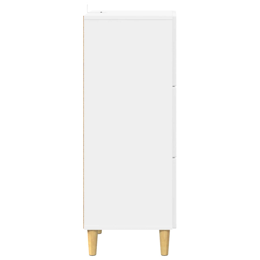 Ladenkast Hoogglans Wit 33 x 34,5 x 90 cm Bewerkt hout