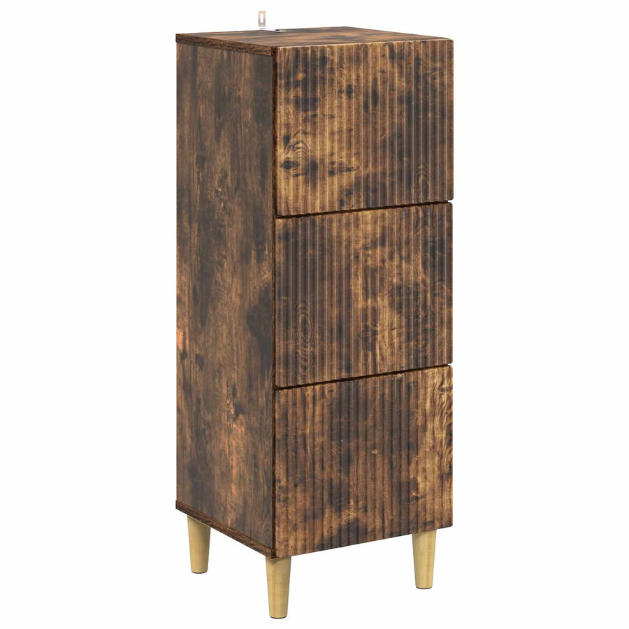 Ladenkast Gerookt eiken 33 x 34,5 x 90 cm Bewerkt hout