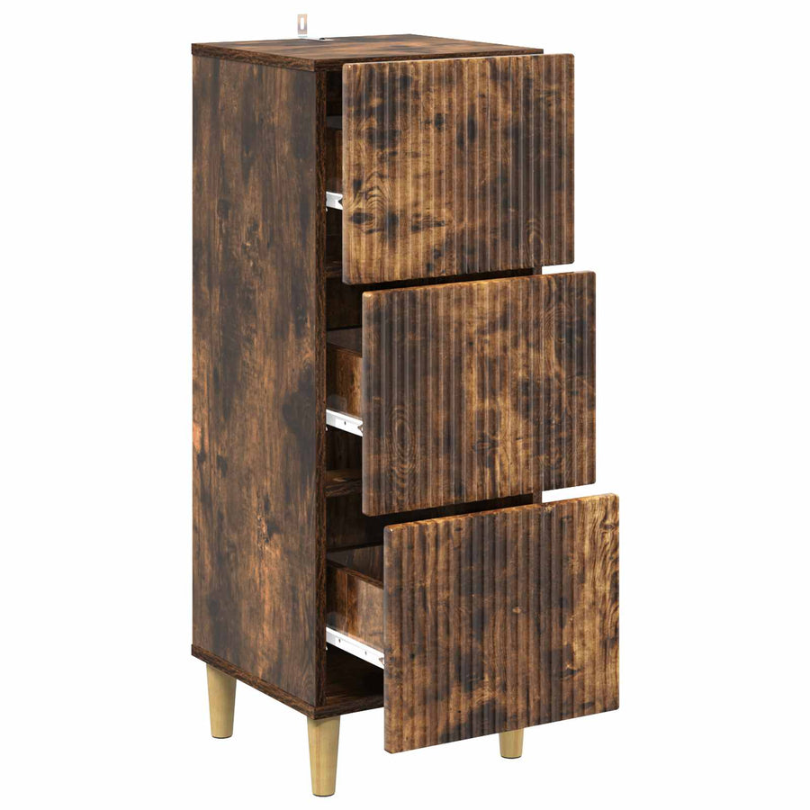 Ladenkast Gerookt eiken 33 x 34,5 x 90 cm Bewerkt hout