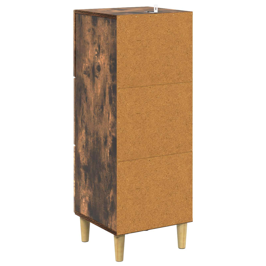 Ladenkast Gerookt eiken 33 x 34,5 x 90 cm Bewerkt hout