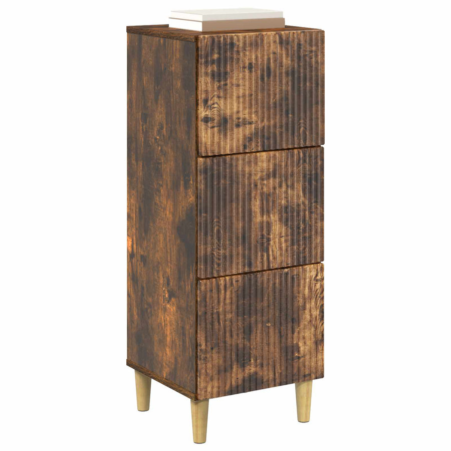 Ladenkast Gerookt eiken 33 x 34,5 x 90 cm Bewerkt hout