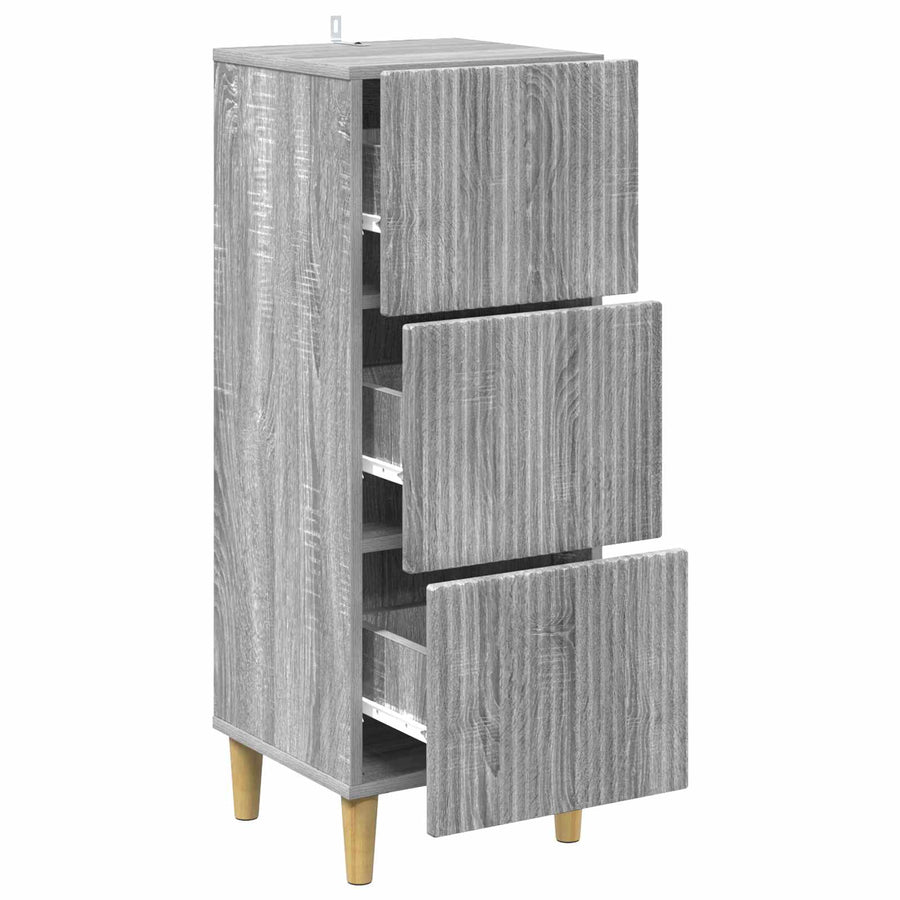 Ladenkast Grijs sonoma 33 x 34,5 x 90 cm Bewerkt hout