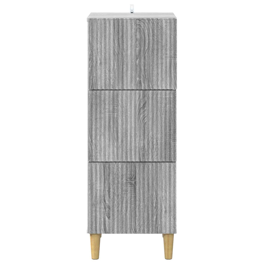 Ladenkast Grijs sonoma 33 x 34,5 x 90 cm Bewerkt hout