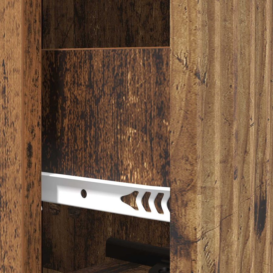 Ladenkast Oud hout 33 x 34,5 x 90 cm Bewerkt hout