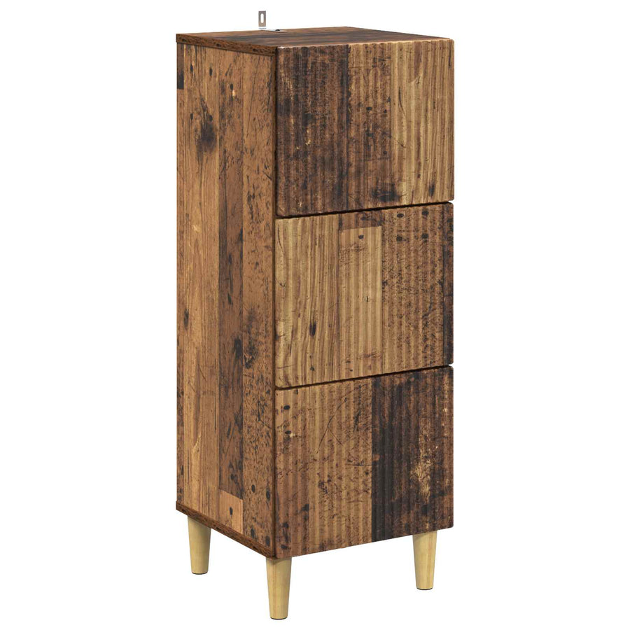 Ladenkast Oud hout 33 x 34,5 x 90 cm Bewerkt hout