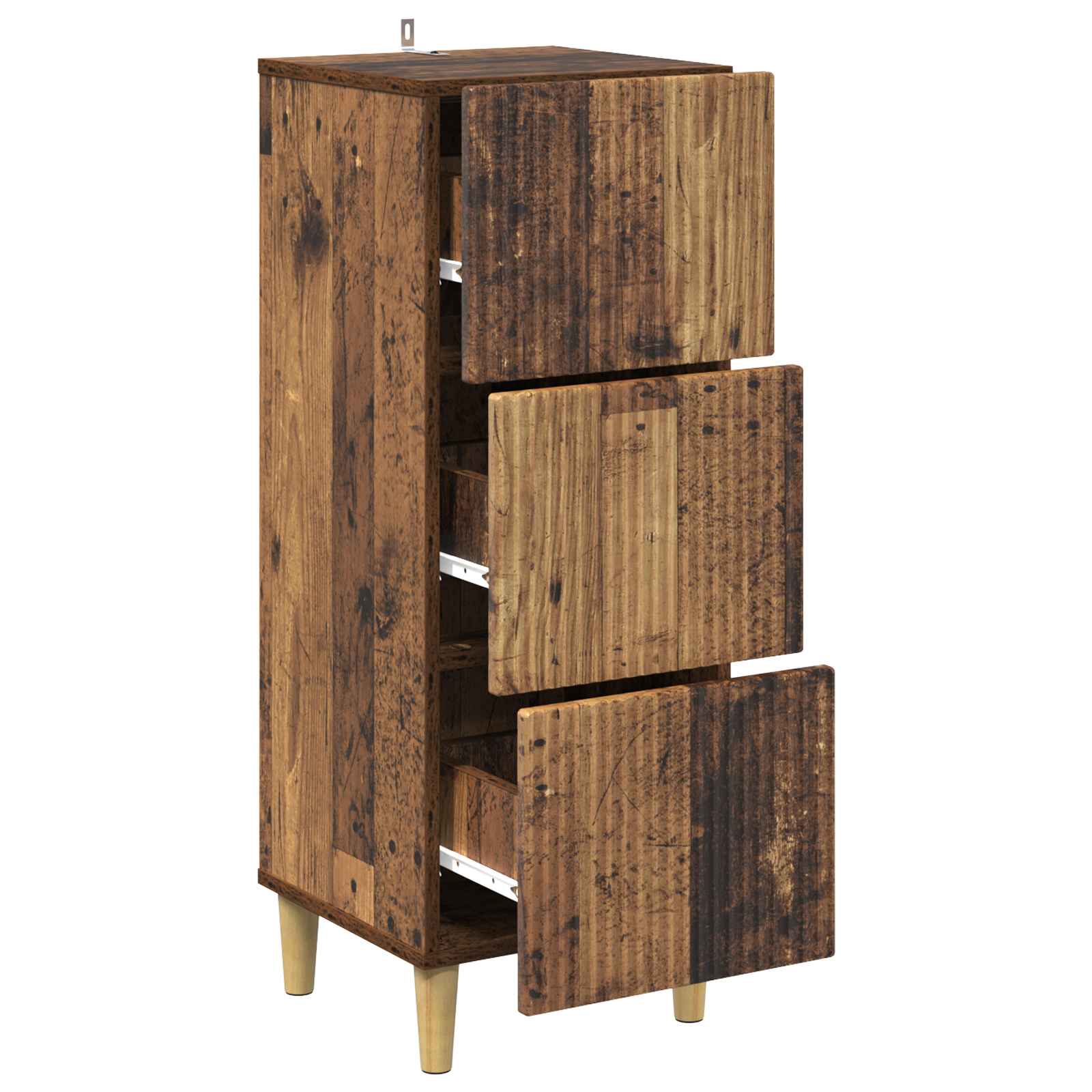 Ladenkast Oud hout 33 x 34,5 x 90 cm Bewerkt hout