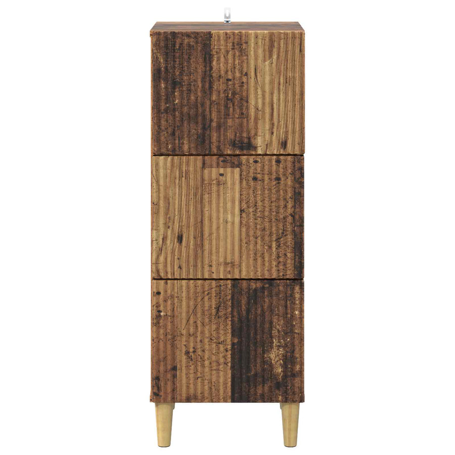 Ladenkast Oud hout 33 x 34,5 x 90 cm Bewerkt hout