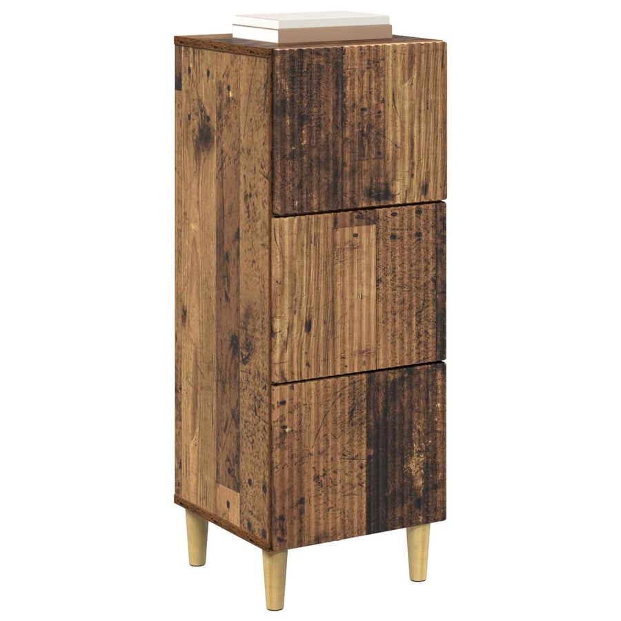 Ladenkast Oud hout 33 x 34,5 x 90 cm Bewerkt hout