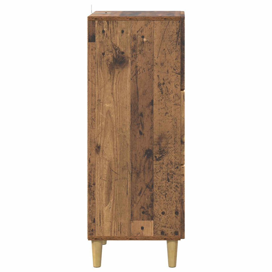 Ladenkast Oud hout 33 x 34,5 x 90 cm Bewerkt hout
