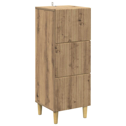 Ladenkast Artisanaal eiken 33 x 34,5 x 90 cm Bewerkt hout