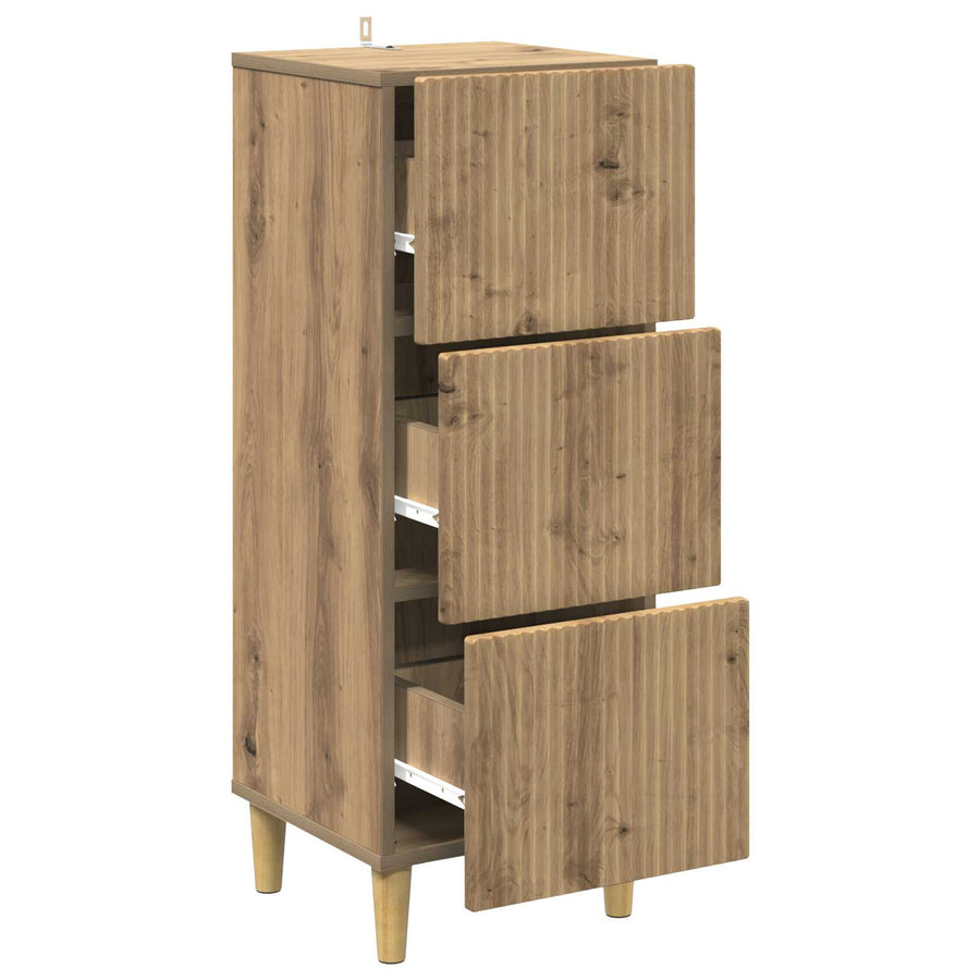 Ladenkast Artisanaal eiken 33 x 34,5 x 90 cm Bewerkt hout