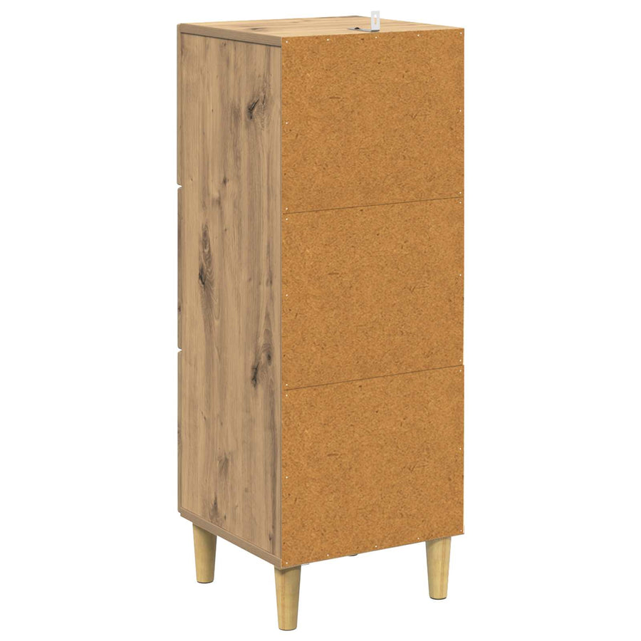 Ladenkast Artisanaal eiken 33 x 34,5 x 90 cm Bewerkt hout