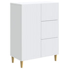 Dressoir wit 66x34,5x90 cm bewerkt hout wandmontage