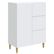 Dressoir wit 66x34,5x90 cm bewerkt hout wandmontage