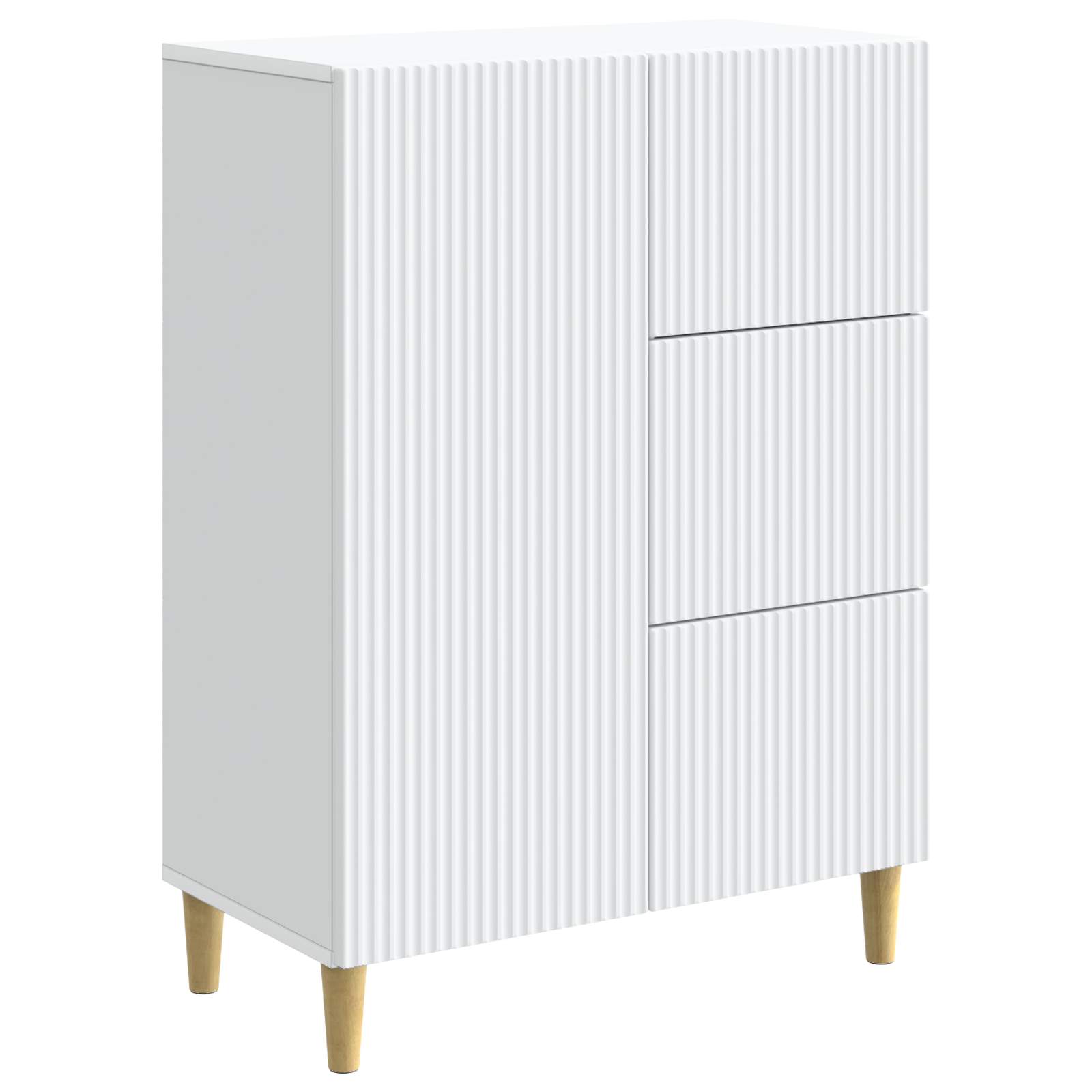 Dressoir met lade Wit 66 x 34,5 x 90 cm Bewerkt hout
