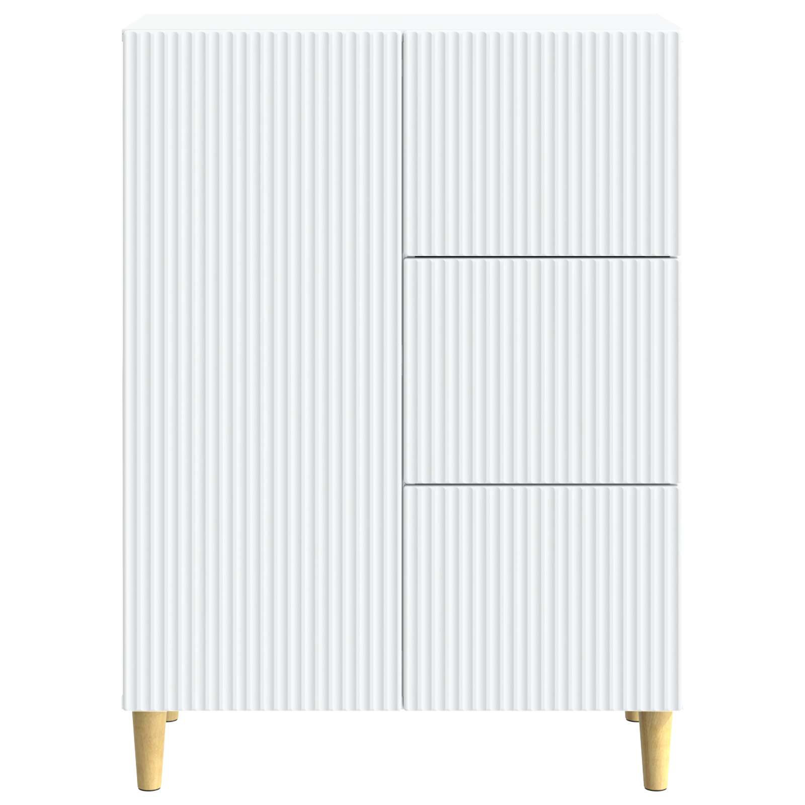 Dressoir met lade Wit 66 x 34,5 x 90 cm Bewerkt hout