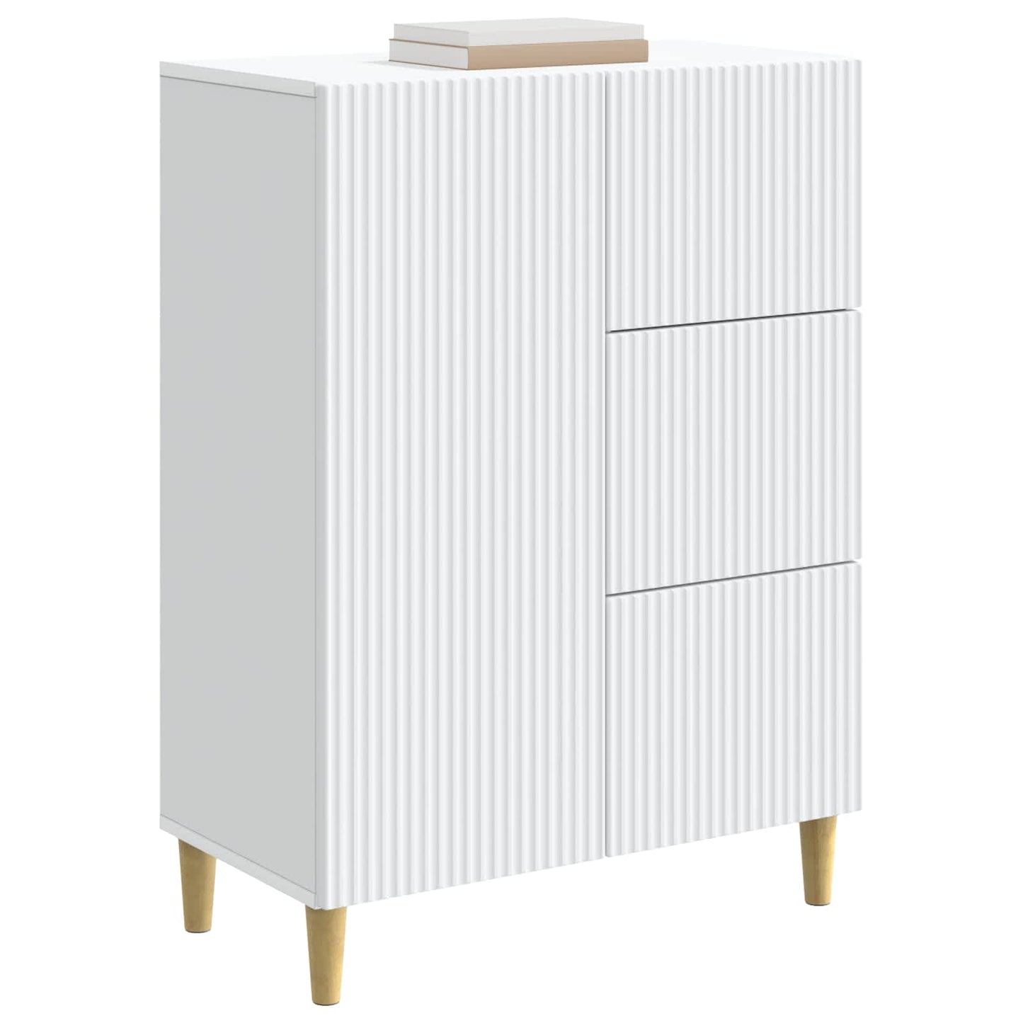 Dressoir met lade Wit 66 x 34,5 x 90 cm Bewerkt hout