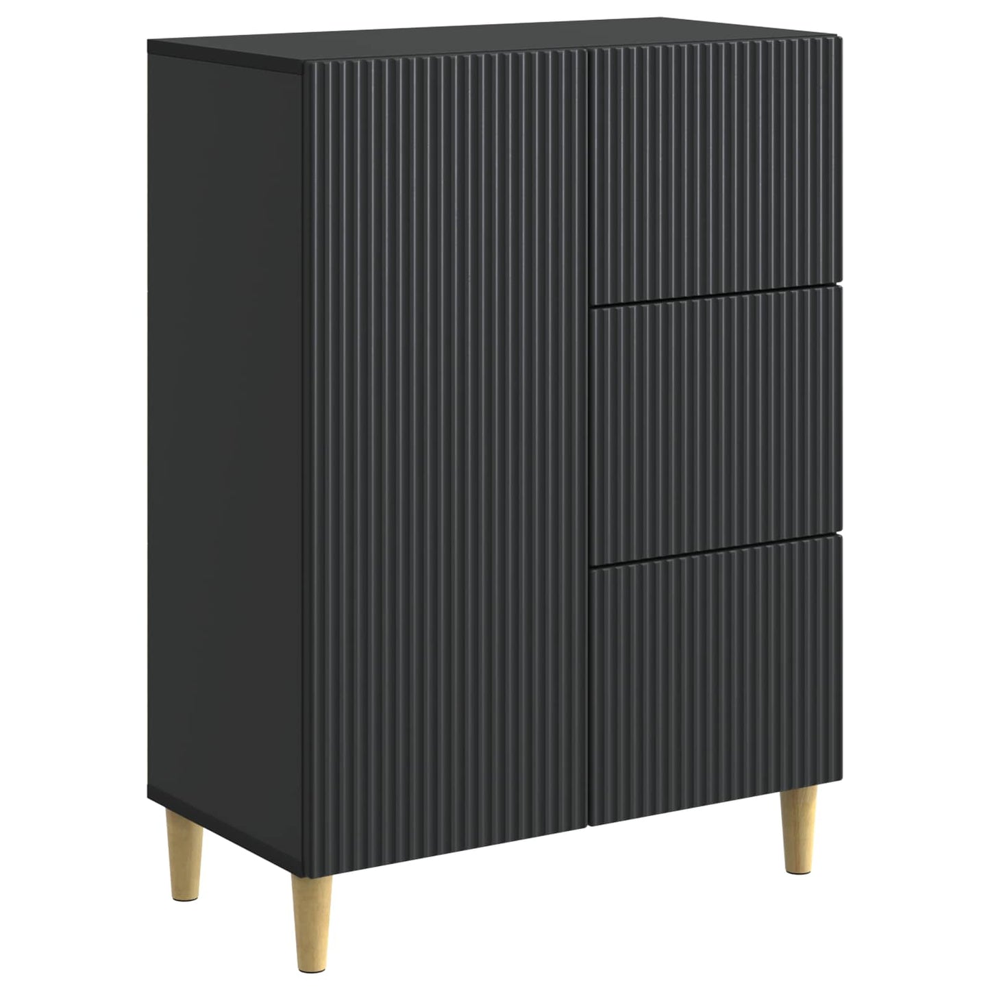 Dressoir met lade Zwart 66 x 34,5 x 90 cm Bewerkt hout