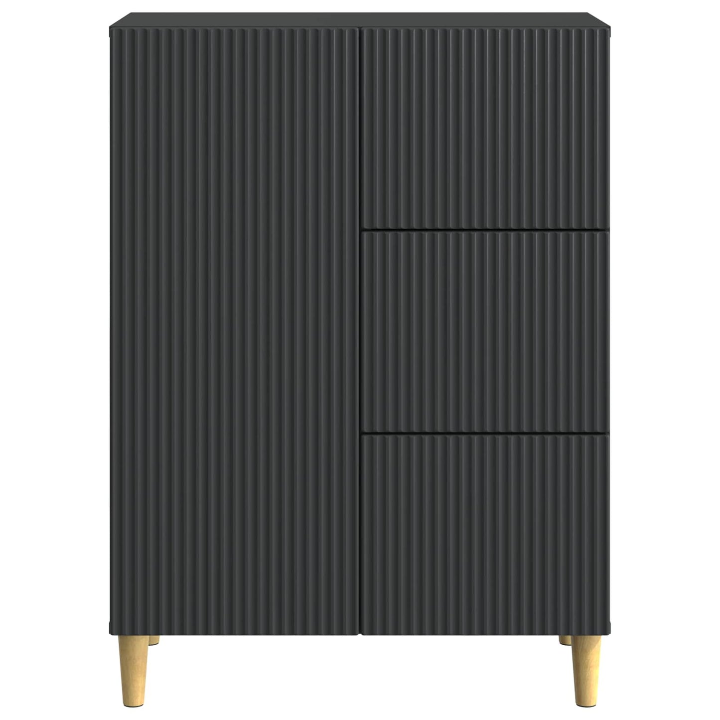 Dressoir met lade Zwart 66 x 34,5 x 90 cm Bewerkt hout