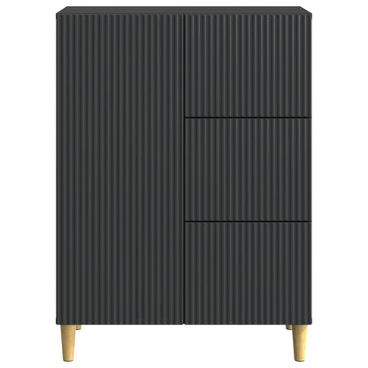 Dressoir met lade Zwart 66 x 34,5 x 90 cm Bewerkt hout