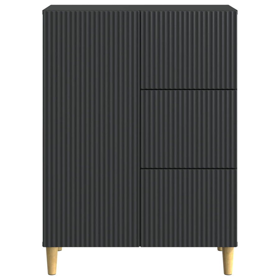 Dressoir met lade Zwart 66 x 34,5 x 90 cm Bewerkt hout