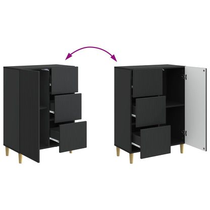 Dressoir met lade Zwart 66 x 34,5 x 90 cm Bewerkt hout