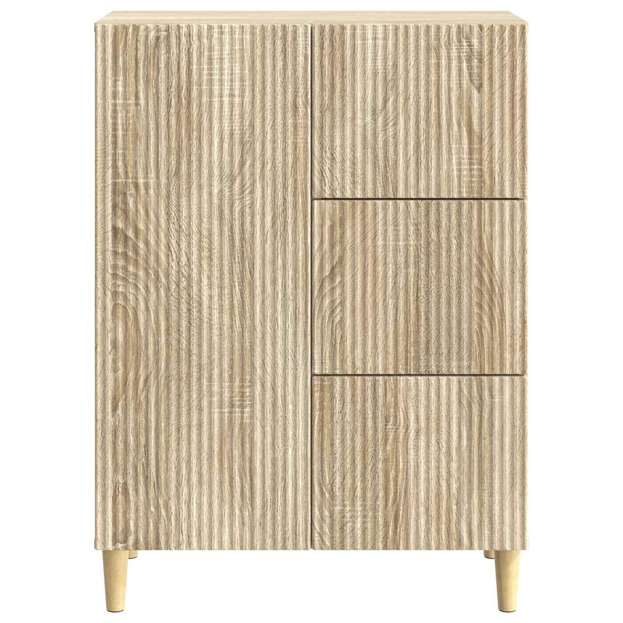 Dressoir met lade Sonoma Eiken 66 x 34,5 x 90 cm Bewerkt hout