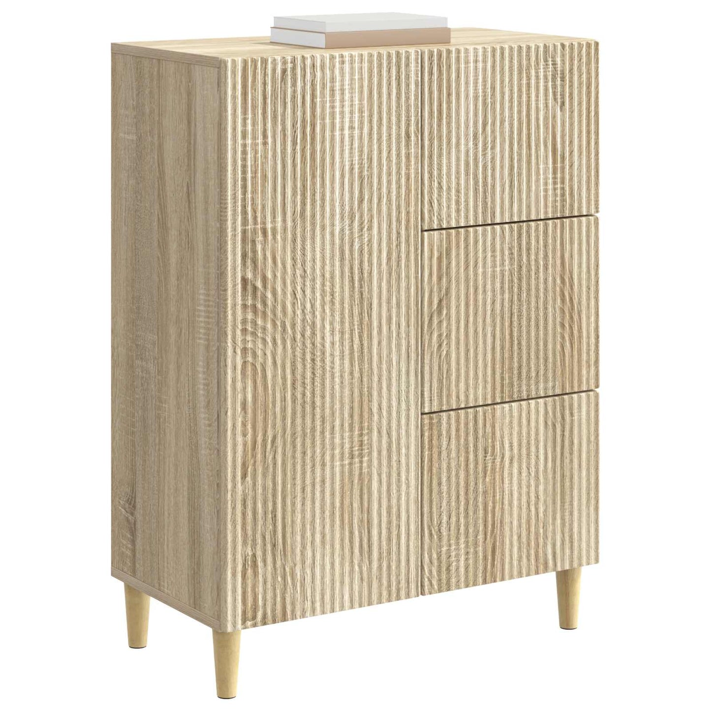 Dressoir met lade Sonoma Eiken 66 x 34,5 x 90 cm Bewerkt hout