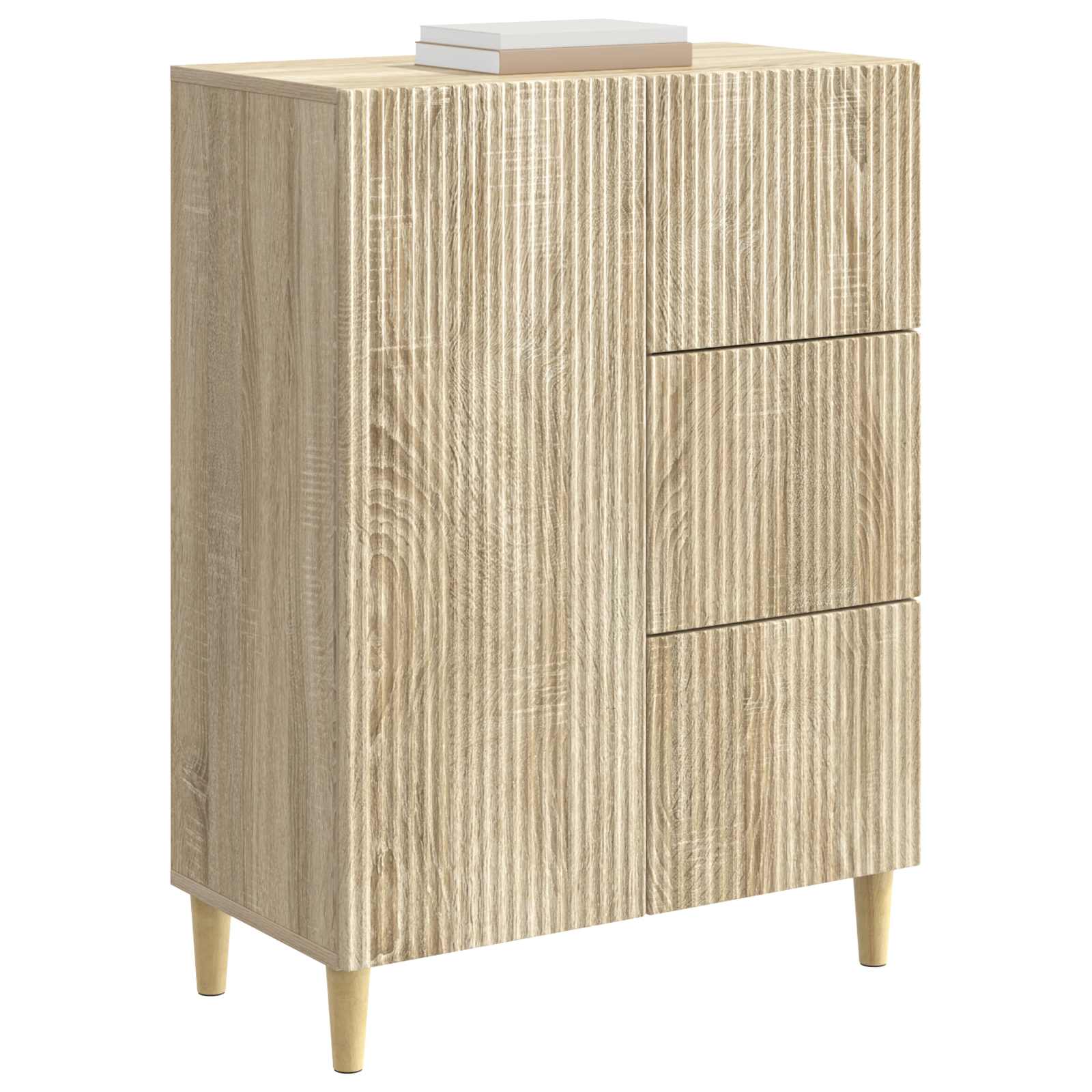 Dressoir met lade Sonoma Eiken 66 x 34,5 x 90 cm Bewerkt hout