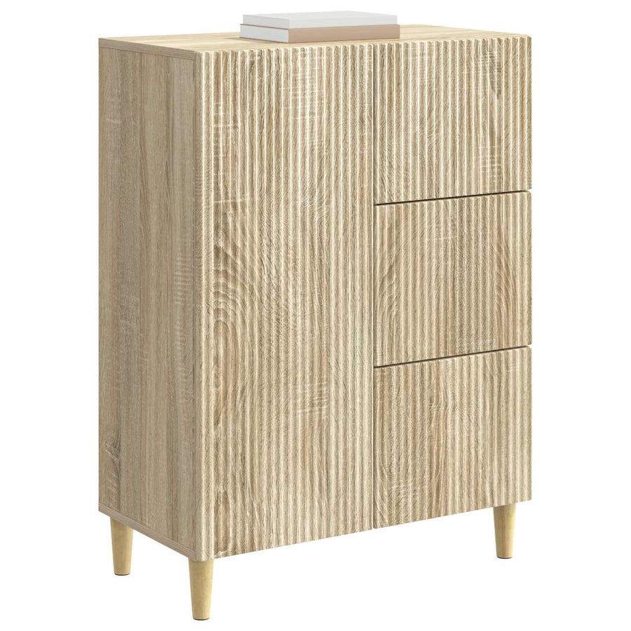 Dressoir met lade Sonoma Eiken 66 x 34,5 x 90 cm Bewerkt hout