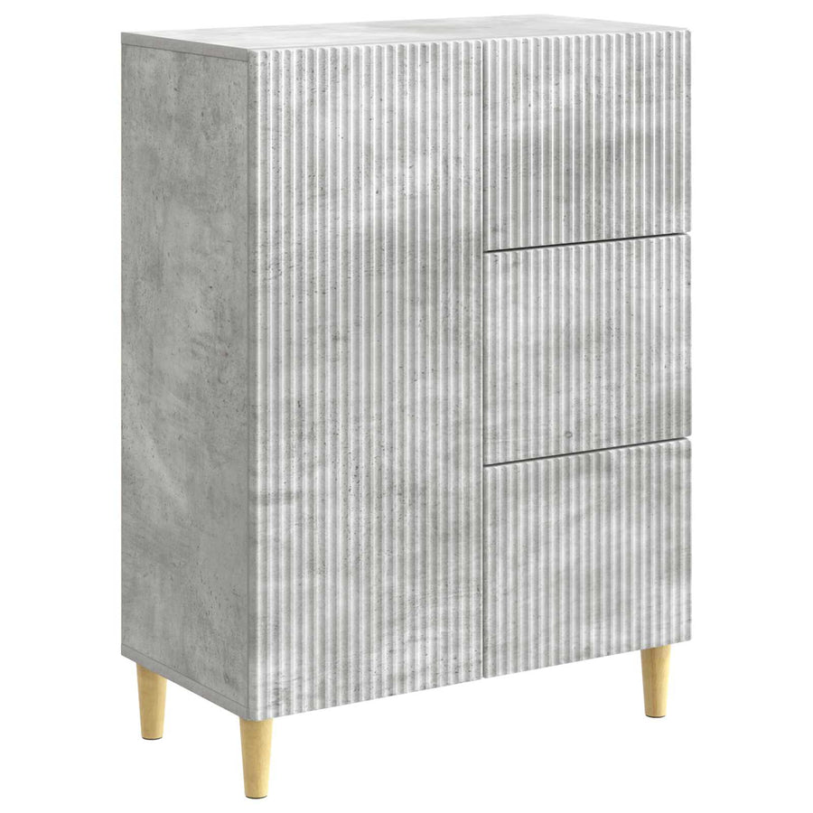 Dressoir met lade Betongrijs 66 x 34,5 x 90 cm Bewerkt hout
