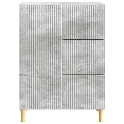Dressoir met lade Betongrijs 66 x 34,5 x 90 cm Bewerkt hout