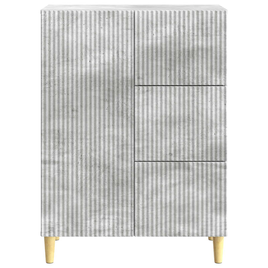 Dressoir met lade Betongrijs 66 x 34,5 x 90 cm Bewerkt hout